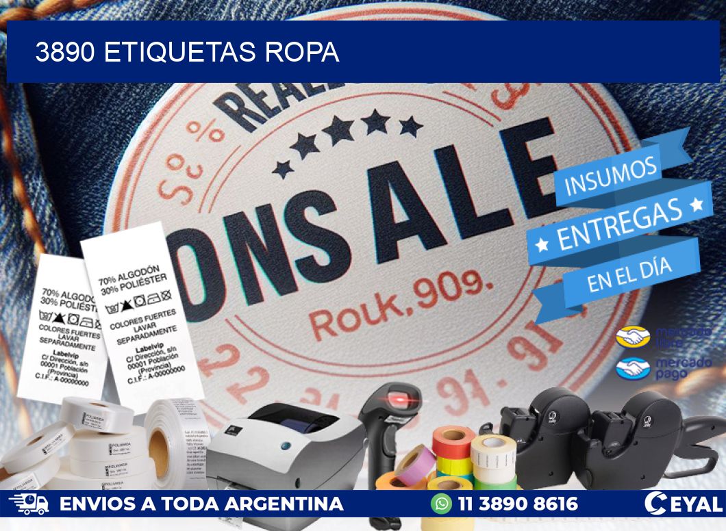 3890 ETIQUETAS ROPA