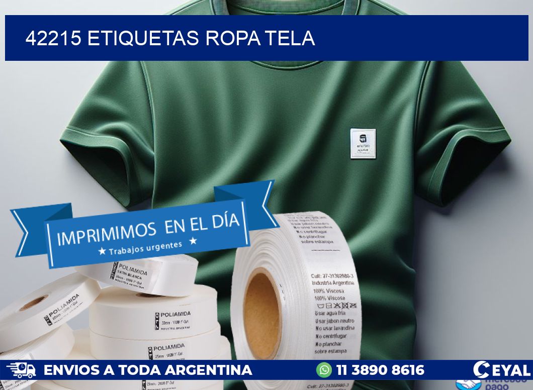 42215 ETIQUETAS ROPA TELA