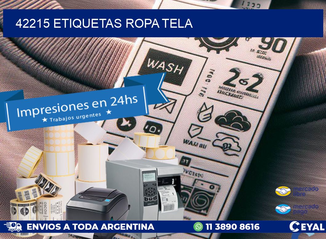 42215 ETIQUETAS ROPA TELA