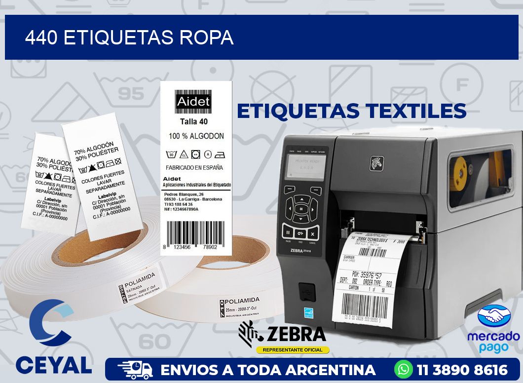 440 ETIQUETAS ROPA