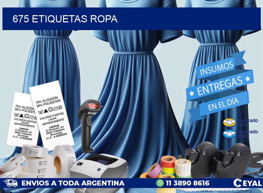 675 ETIQUETAS ROPA