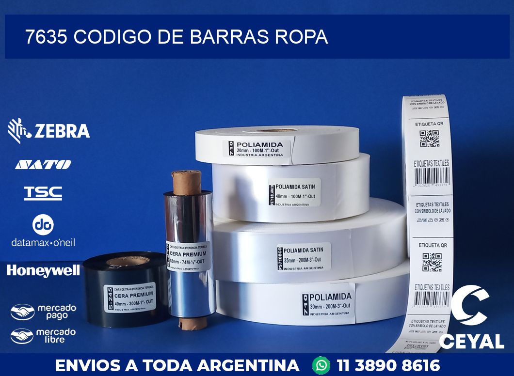 7635 CODIGO DE BARRAS ROPA