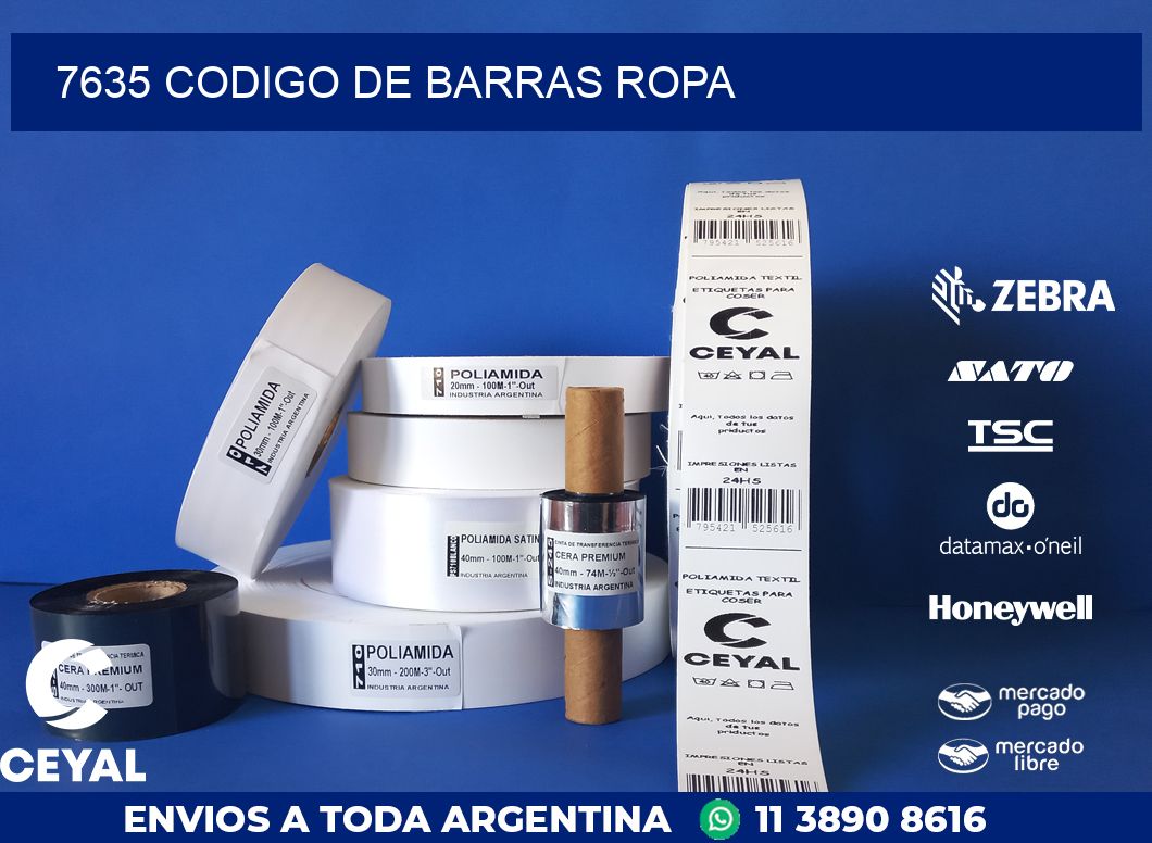 7635 CODIGO DE BARRAS ROPA