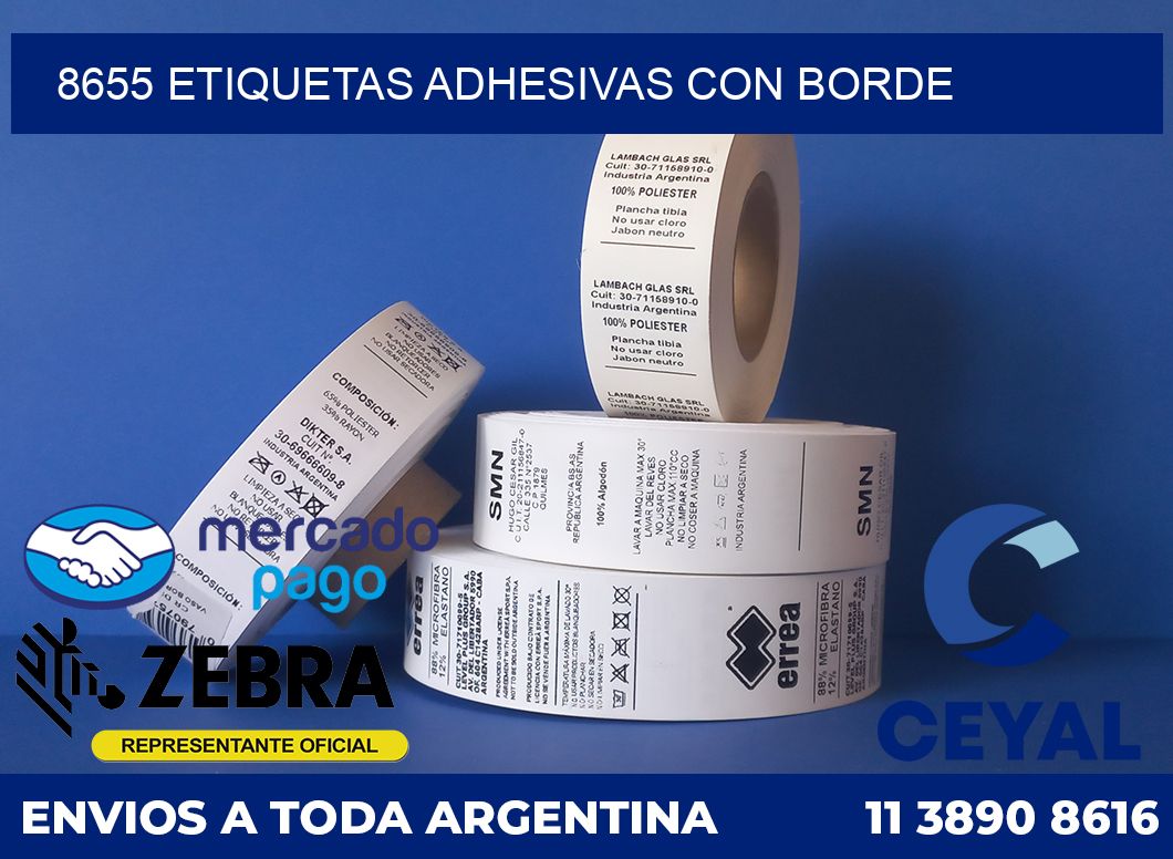 8655 ETIQUETAS ADHESIVAS CON BORDE