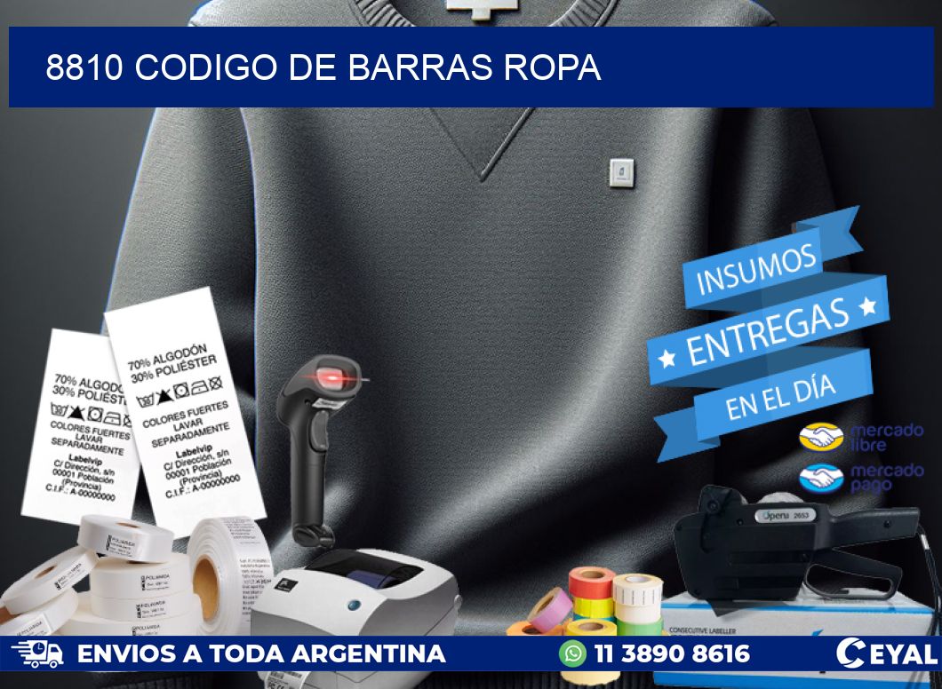 8810 CODIGO DE BARRAS ROPA