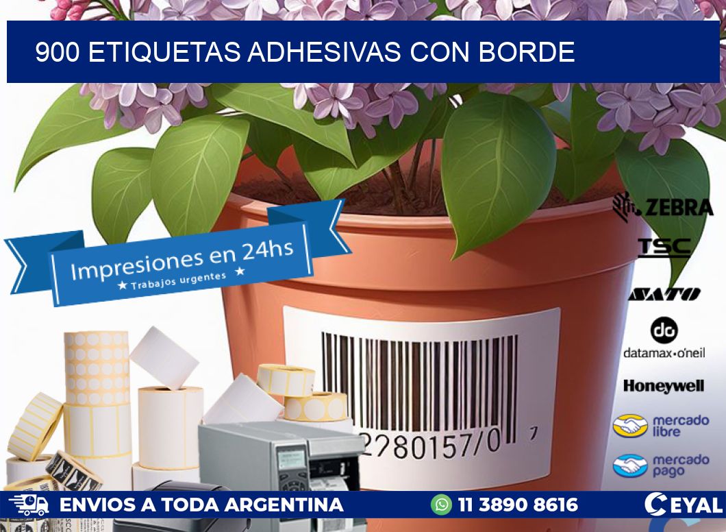 900 ETIQUETAS ADHESIVAS CON BORDE