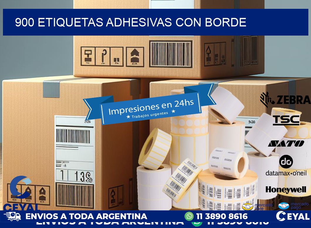 900 ETIQUETAS ADHESIVAS CON BORDE