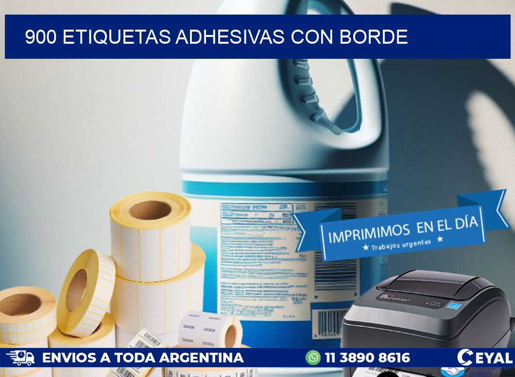 900 ETIQUETAS ADHESIVAS CON BORDE