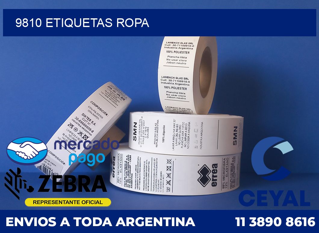 9810 ETIQUETAS ROPA