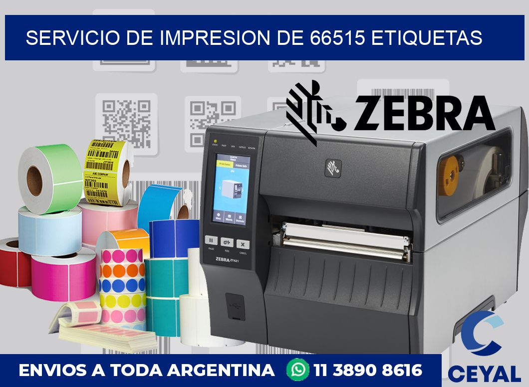 SERVICIO DE IMPRESION DE 66515 ETIQUETAS