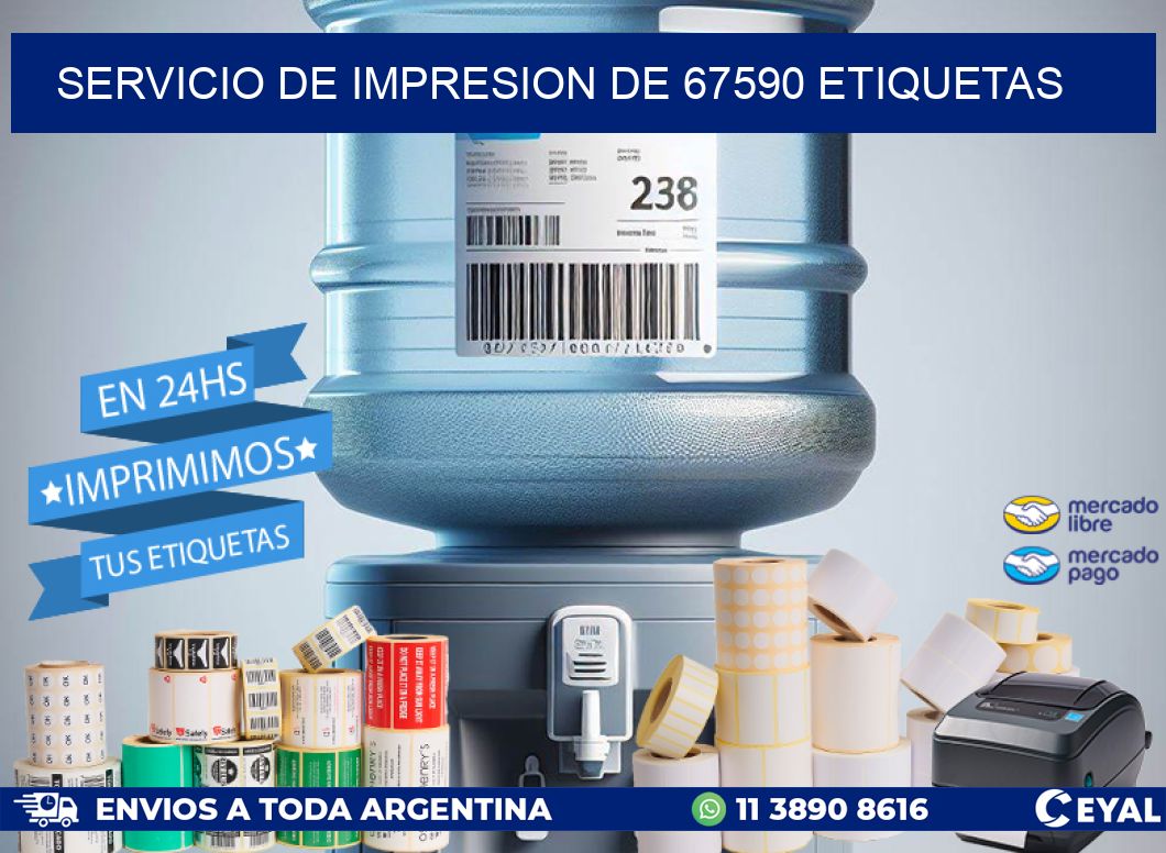 SERVICIO DE IMPRESION DE 67590 ETIQUETAS