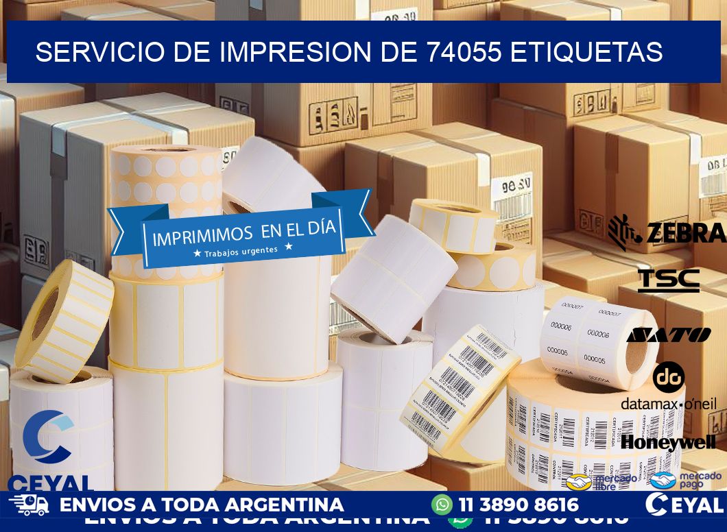 SERVICIO DE IMPRESION DE 74055 ETIQUETAS