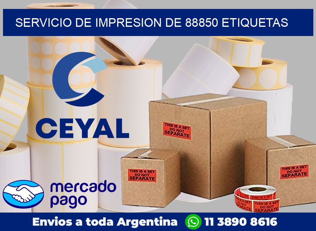 SERVICIO DE IMPRESION DE 88850 ETIQUETAS