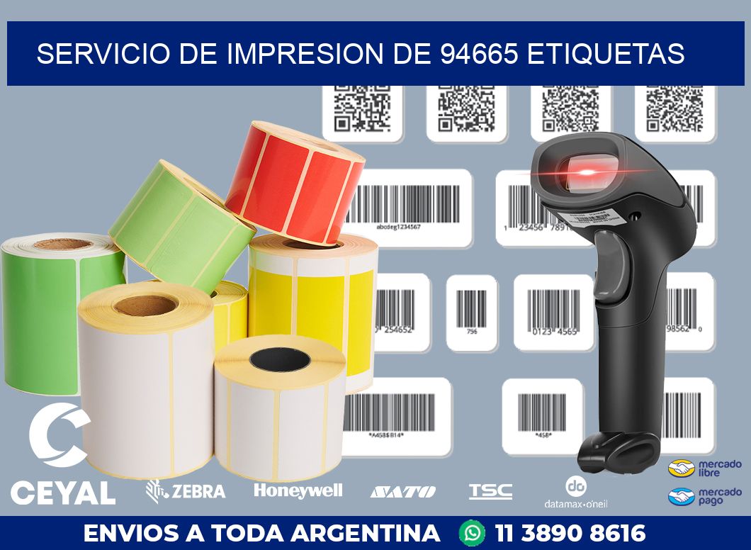 SERVICIO DE IMPRESION DE 94665 ETIQUETAS