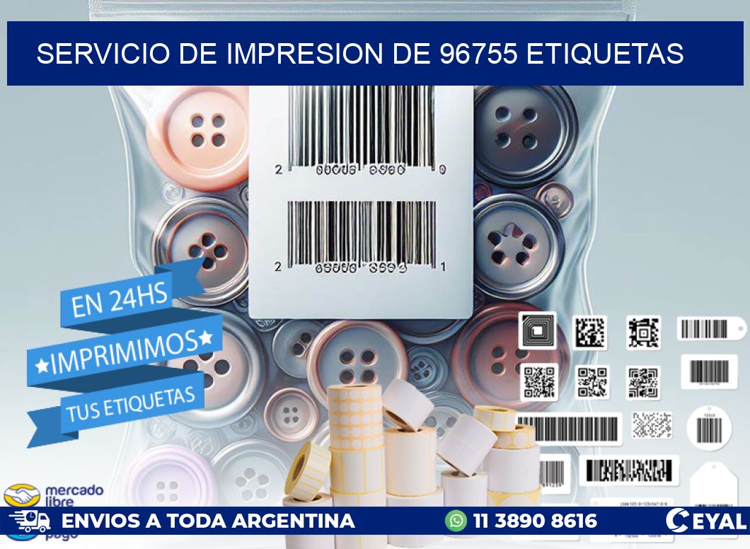 SERVICIO DE IMPRESION DE 96755 ETIQUETAS