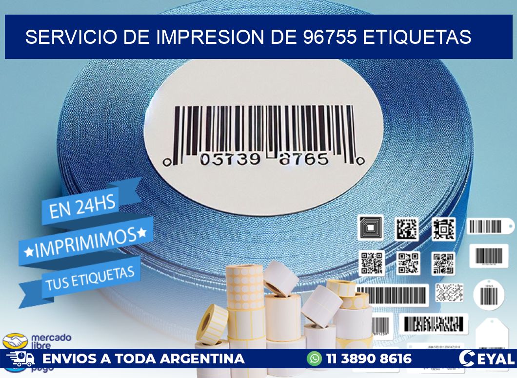 SERVICIO DE IMPRESION DE 96755 ETIQUETAS