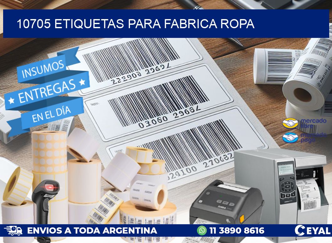 10705 ETIQUETAS PARA FABRICA ROPA