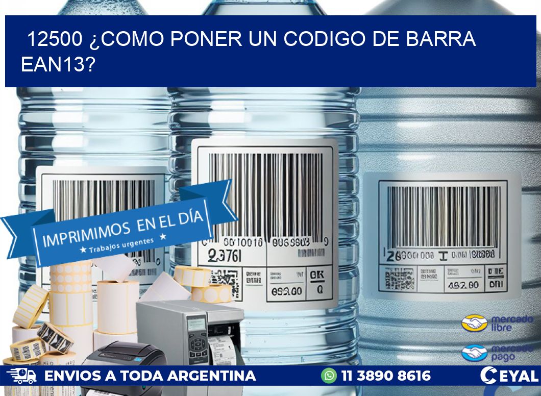 12500 ¿COMO PONER UN CODIGO DE BARRA  EAN13?