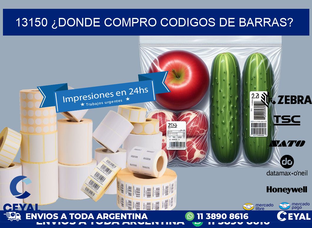 13150 ¿DONDE COMPRO CODIGOS DE BARRAS?