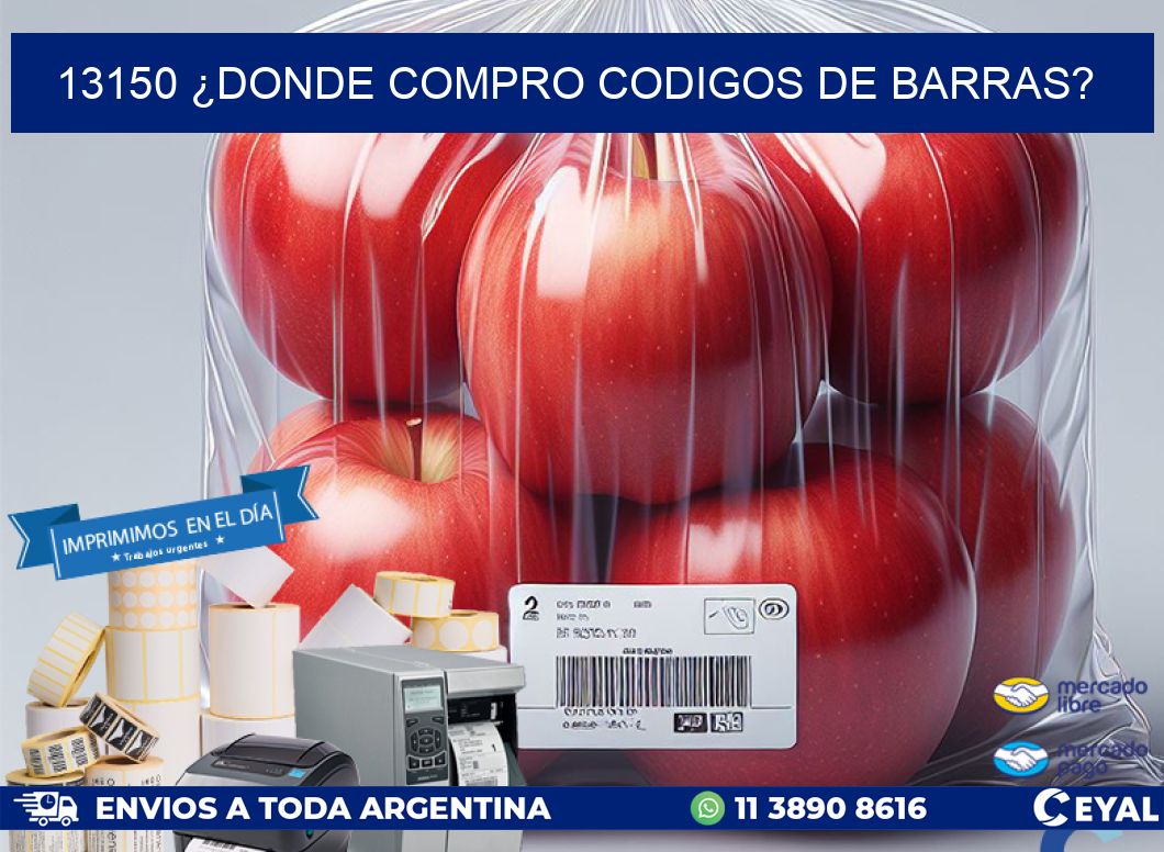 13150 ¿DONDE COMPRO CODIGOS DE BARRAS?