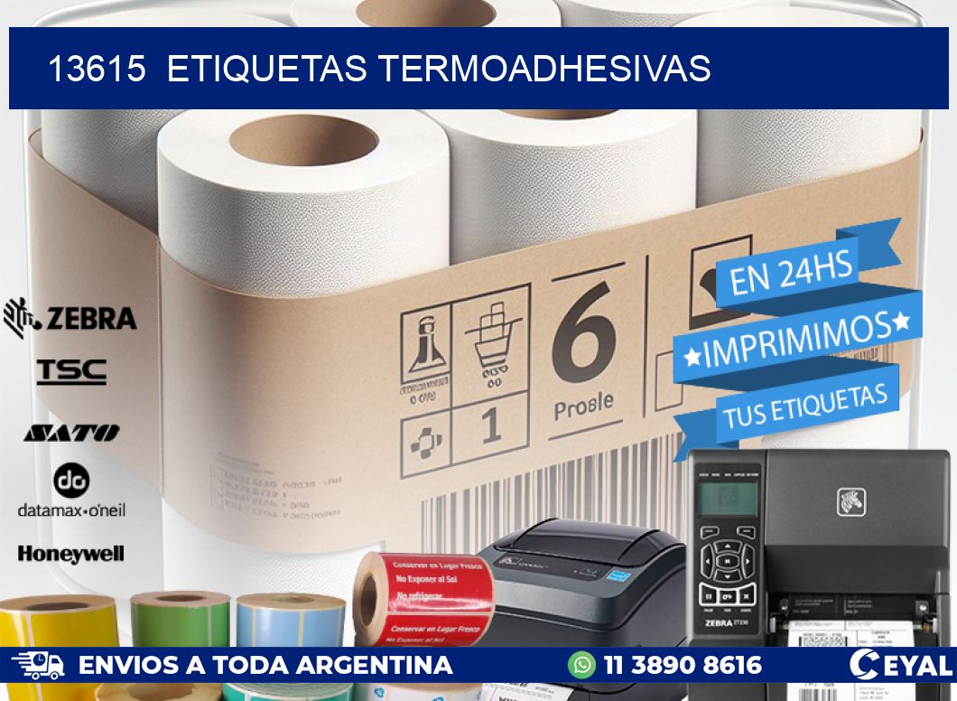 13615  ETIQUETAS TERMOADHESIVAS