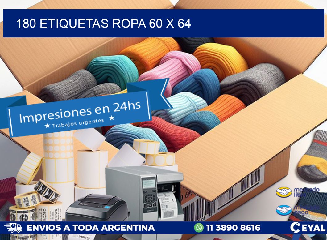 180 ETIQUETAS ROPA 60 x 64