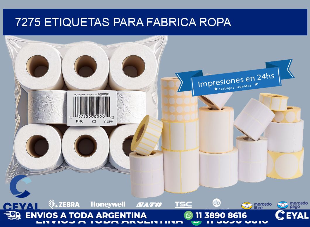 7275 ETIQUETAS PARA FABRICA ROPA