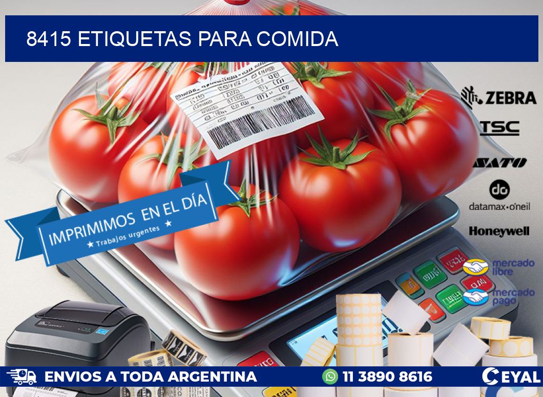 8415 ETIQUETAS PARA COMIDA