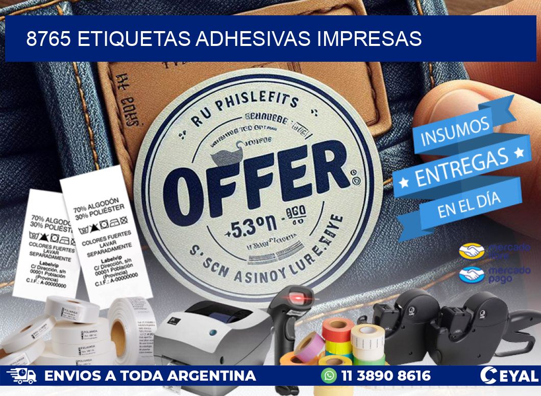 8765 ETIQUETAS ADHESIVAS IMPRESAS