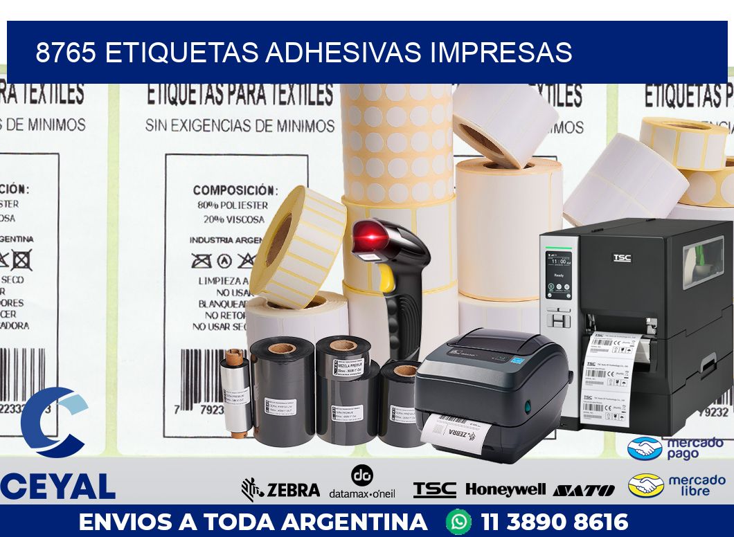 8765 ETIQUETAS ADHESIVAS IMPRESAS