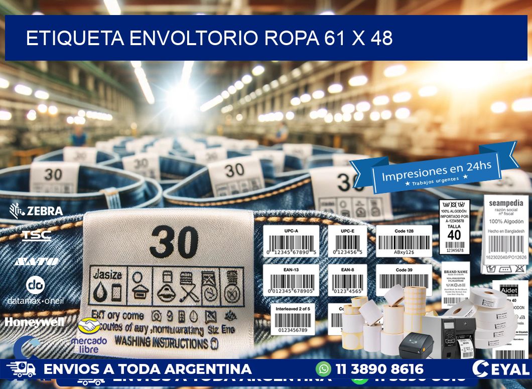 ETIQUETA ENVOLTORIO ROPA 61 x 48