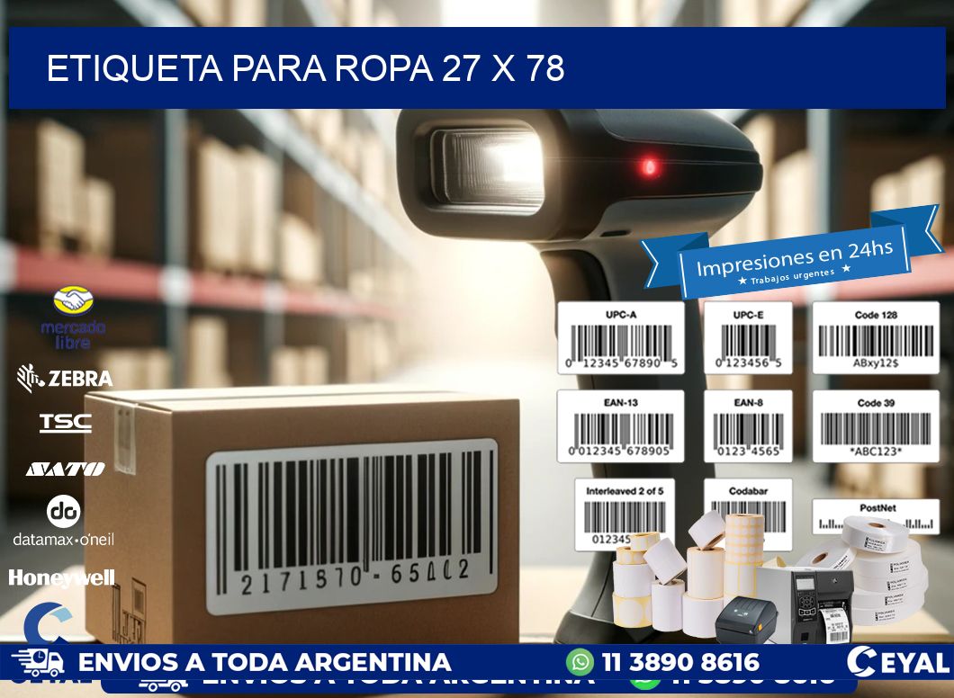 ETIQUETA PARA ROPA 27 x 78