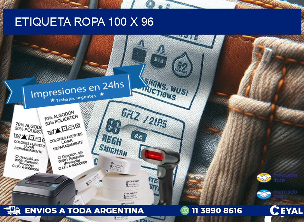 ETIQUETA ROPA 100 x 96