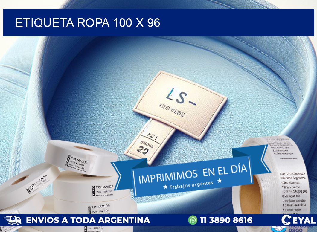 ETIQUETA ROPA 100 x 96