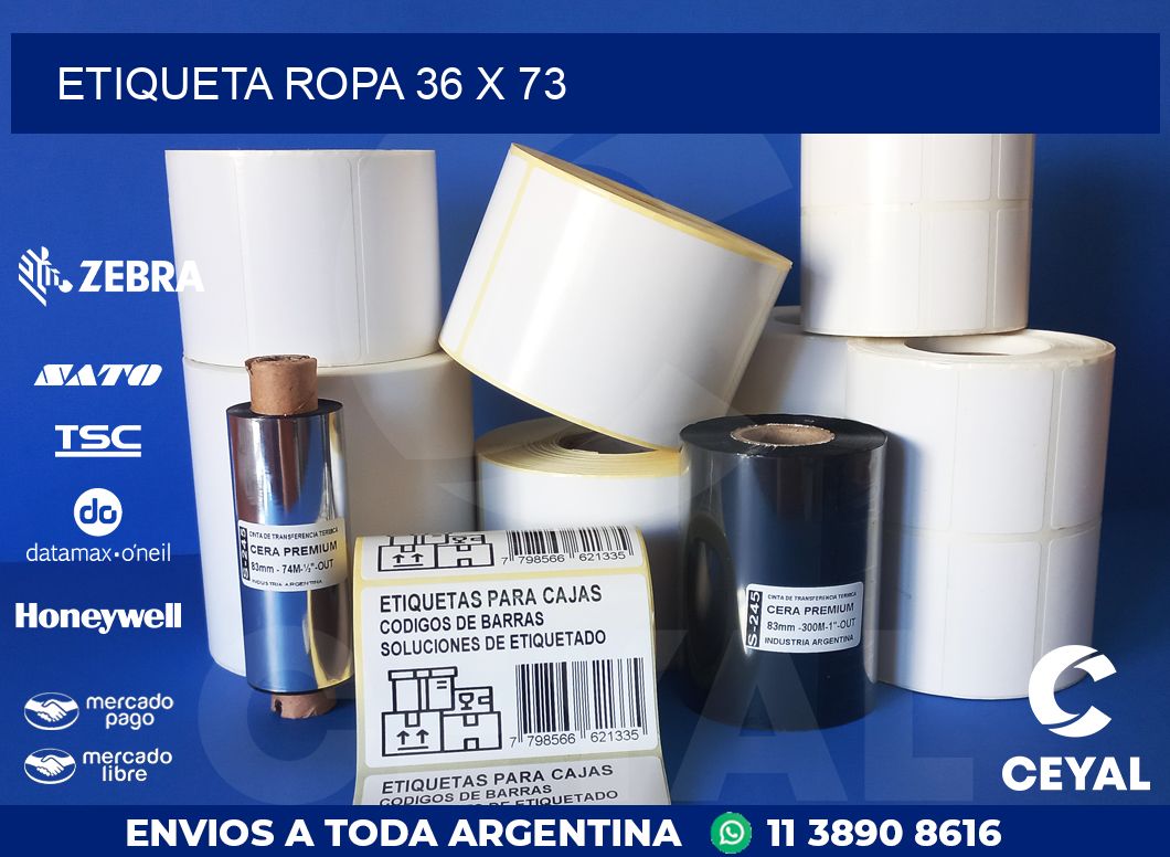 ETIQUETA ROPA 36 x 73