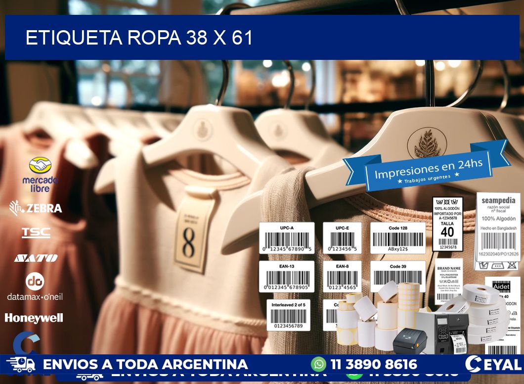 ETIQUETA ROPA 38 x 61