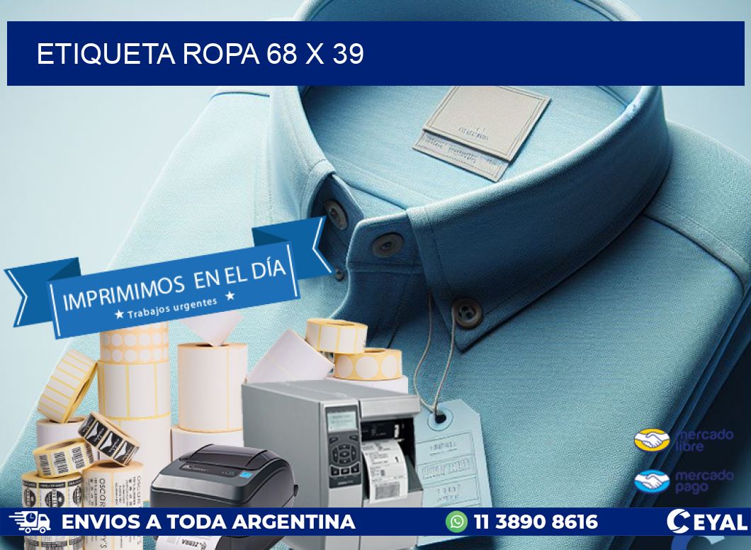 ETIQUETA ROPA 68 x 39