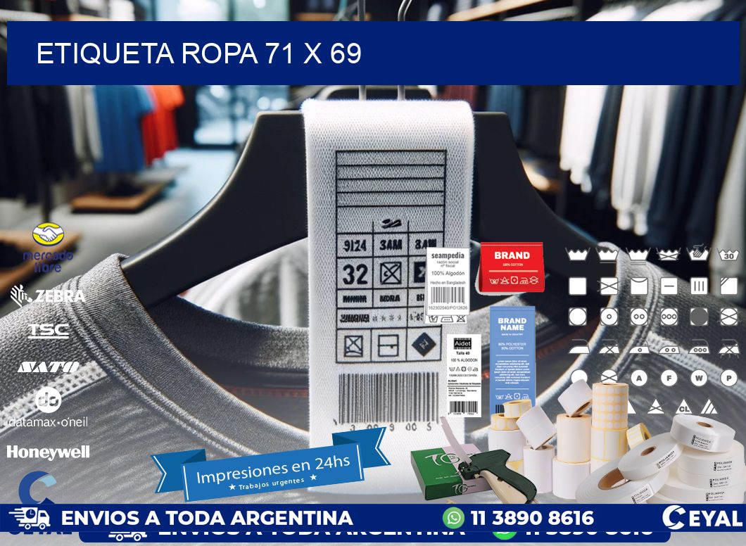 ETIQUETA ROPA 71 x 69