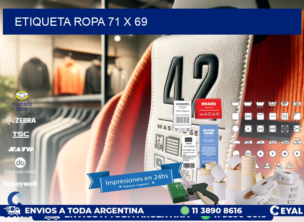 ETIQUETA ROPA 71 x 69