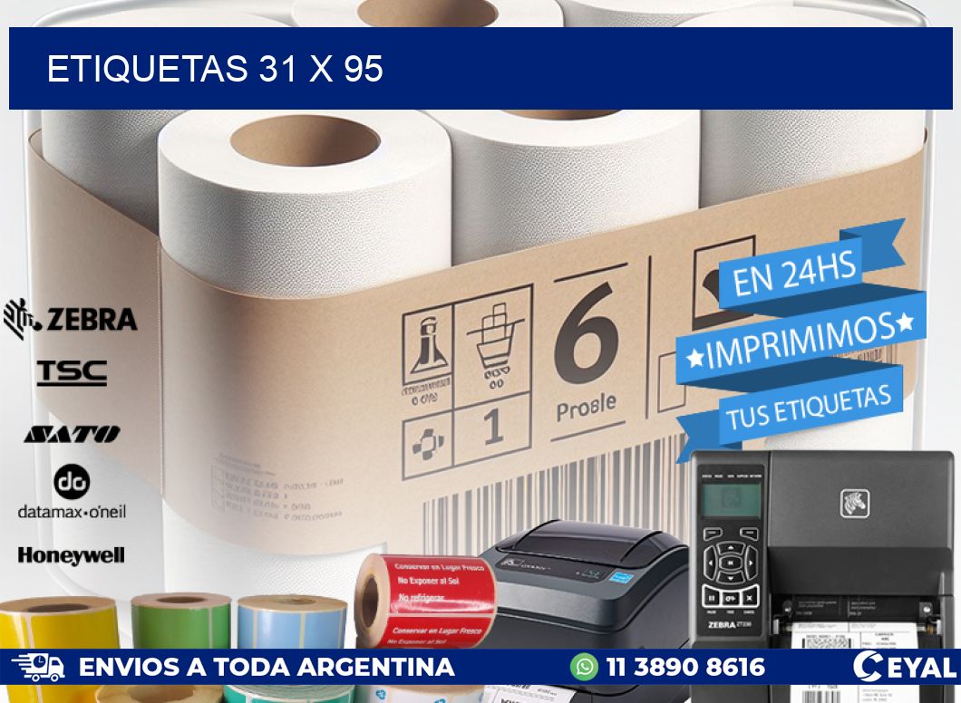 ETIQUETAS 31 x 95