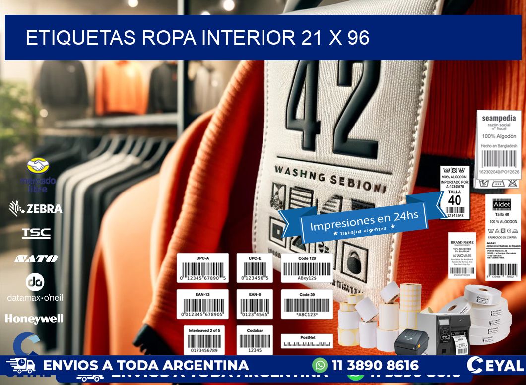 ETIQUETAS ROPA INTERIOR 21 x 96