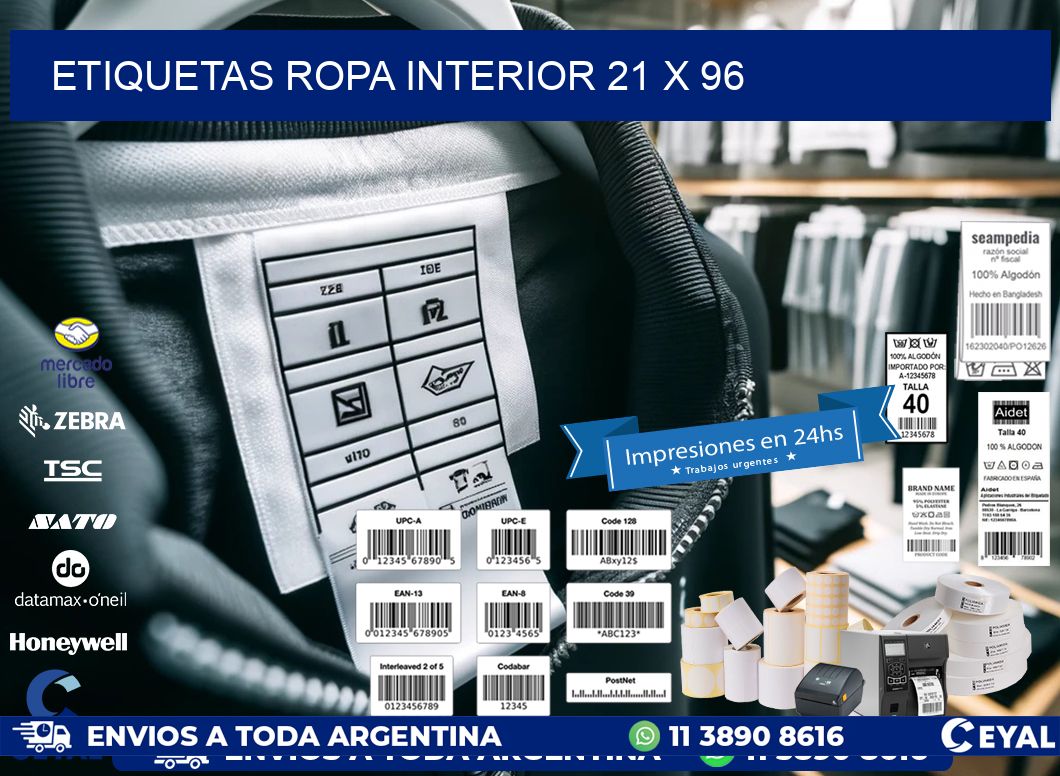 ETIQUETAS ROPA INTERIOR 21 x 96