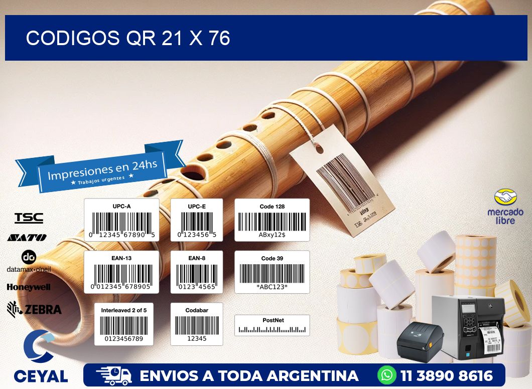 CODIGOS QR 21 x 76