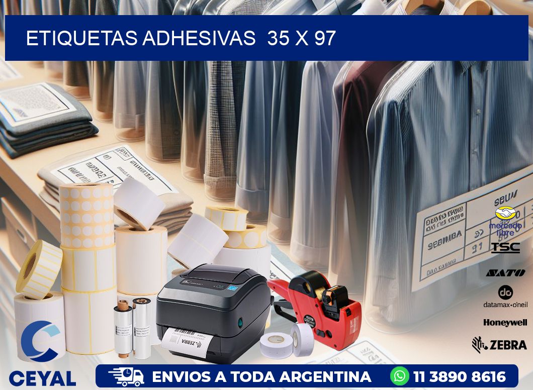 ETIQUETAS ADHESIVAS  35 x 97