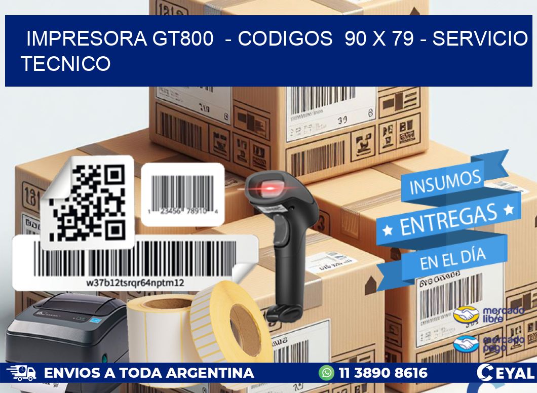 IMPRESORA GT800  - CODIGOS  90 x 79 - SERVICIO TECNICO