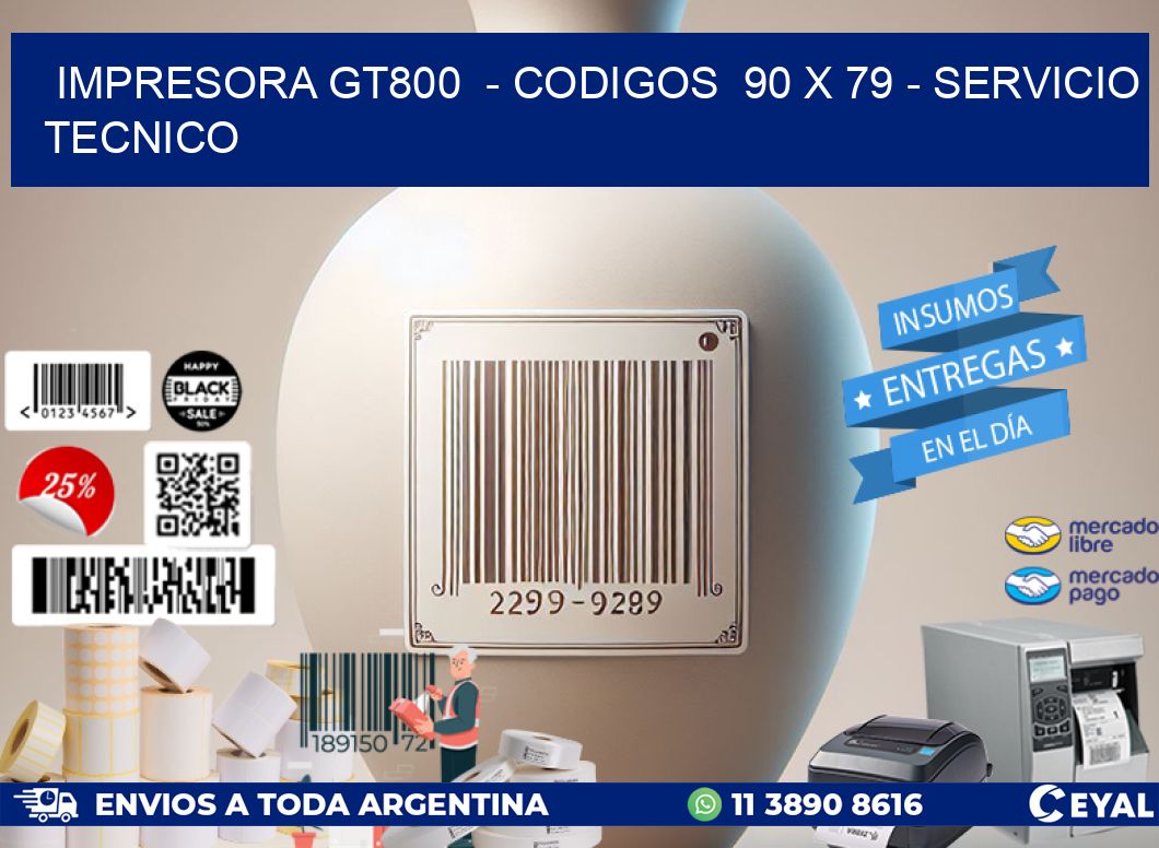 IMPRESORA GT800  - CODIGOS  90 x 79 - SERVICIO TECNICO