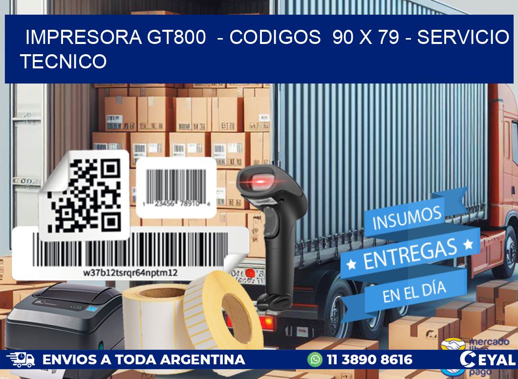 IMPRESORA GT800  - CODIGOS  90 x 79 - SERVICIO TECNICO