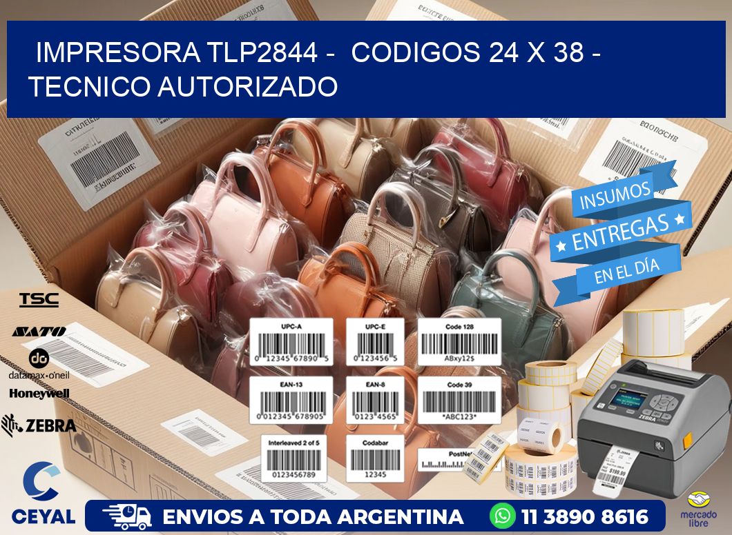 IMPRESORA TLP2844 -  CODIGOS 24 x 38 - TECNICO AUTORIZADO