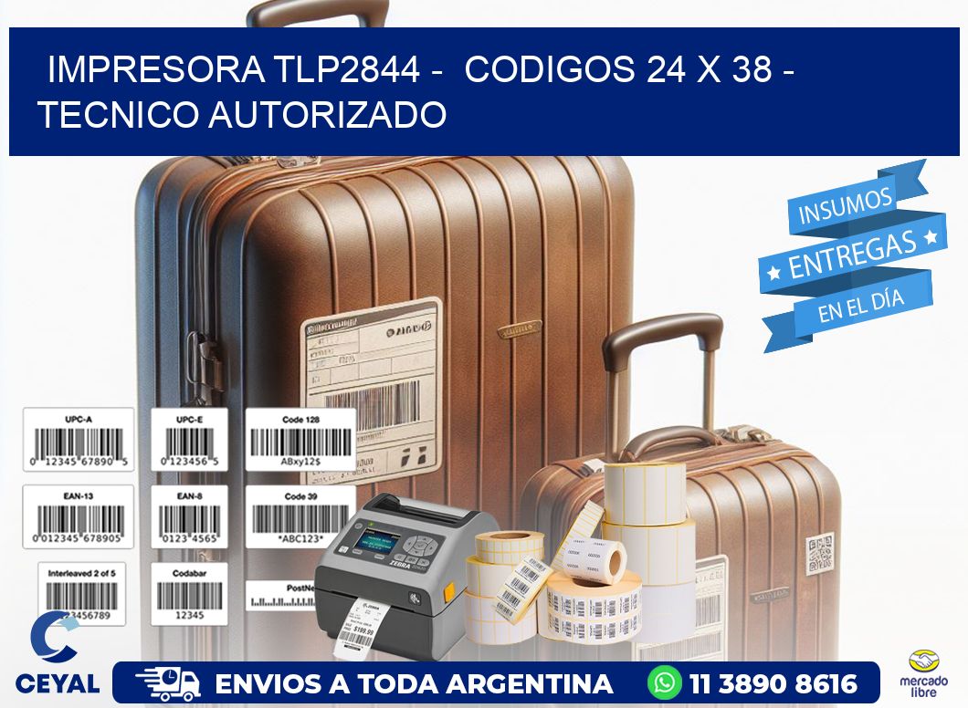 IMPRESORA TLP2844 -  CODIGOS 24 x 38 - TECNICO AUTORIZADO