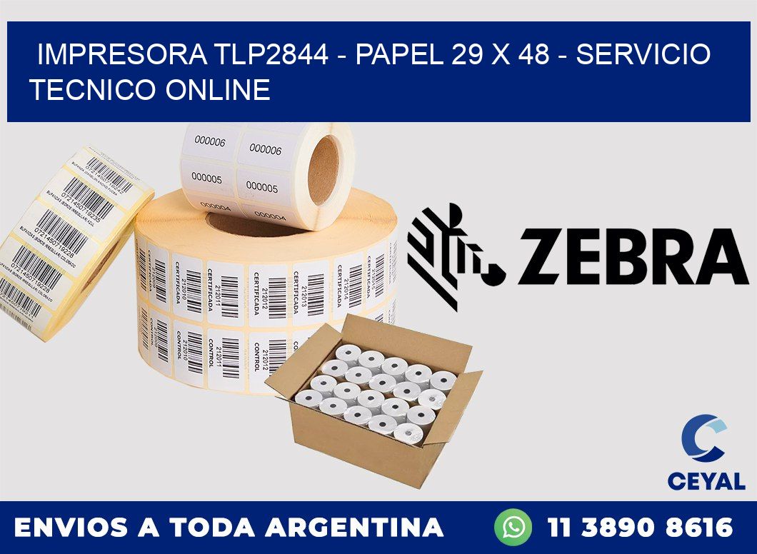 IMPRESORA TLP2844 - PAPEL 29 x 48 - SERVICIO TECNICO ONLINE